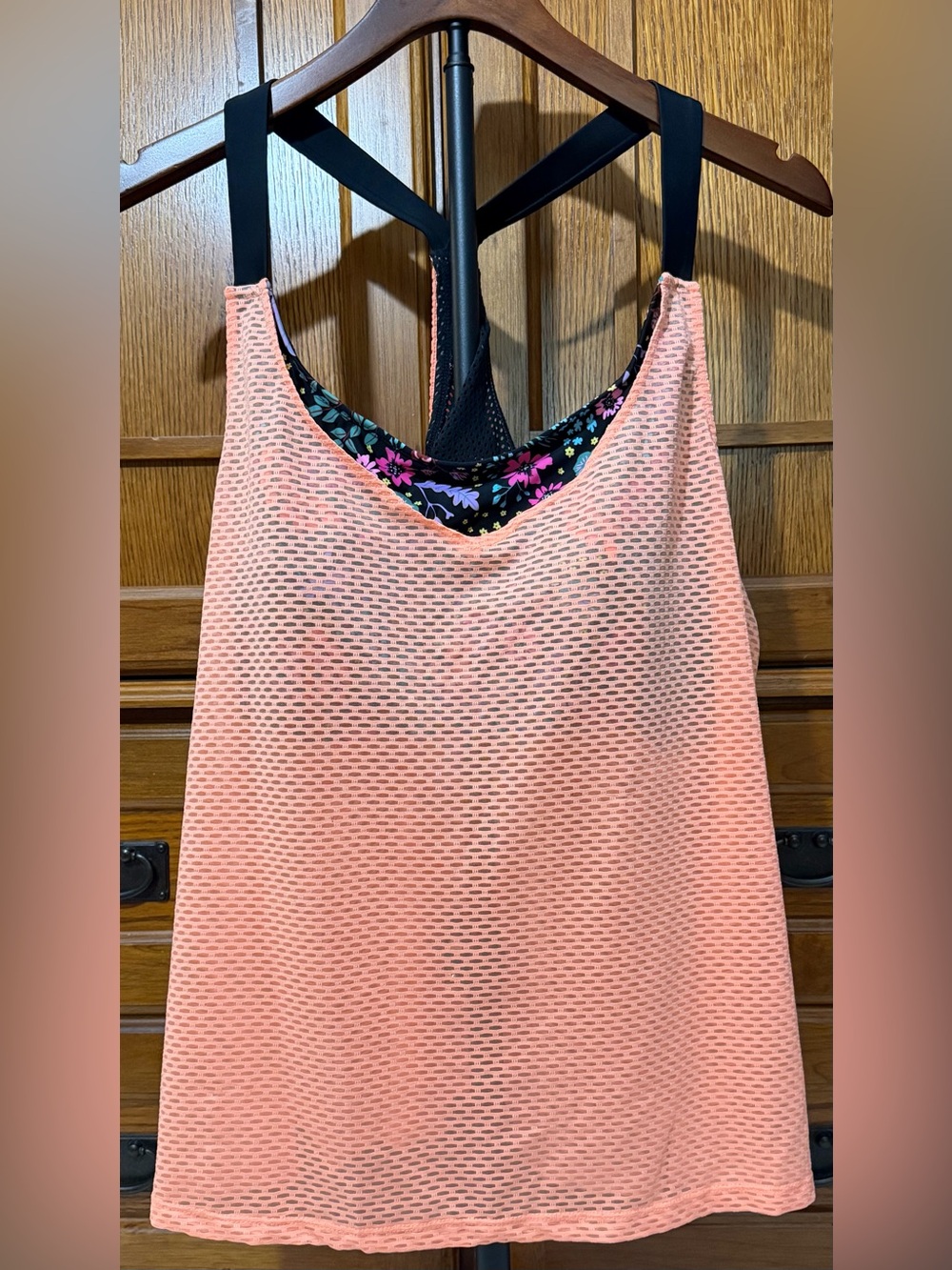 NWT ZeroXPosur Comet 2-in-1 30+ UPF Layered Tankini Swim Set Mesh Beach Shorts